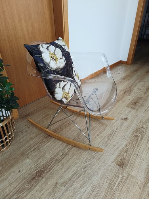 Cadeira baloiço com pés Madeira