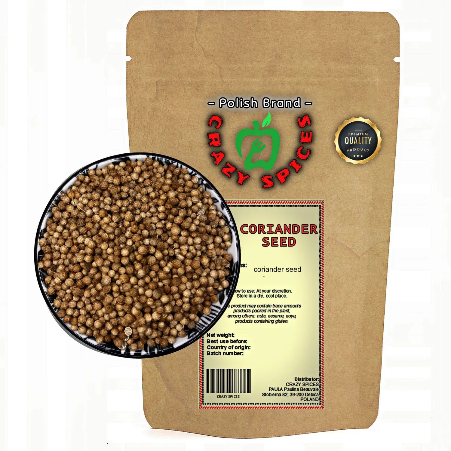 Kolendra ziarno 500g – CrazySpices. Aromat, który rządzi!