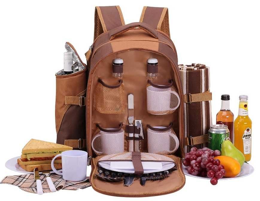 Plecak piknikowy torba z komorą chłodzącą, koc