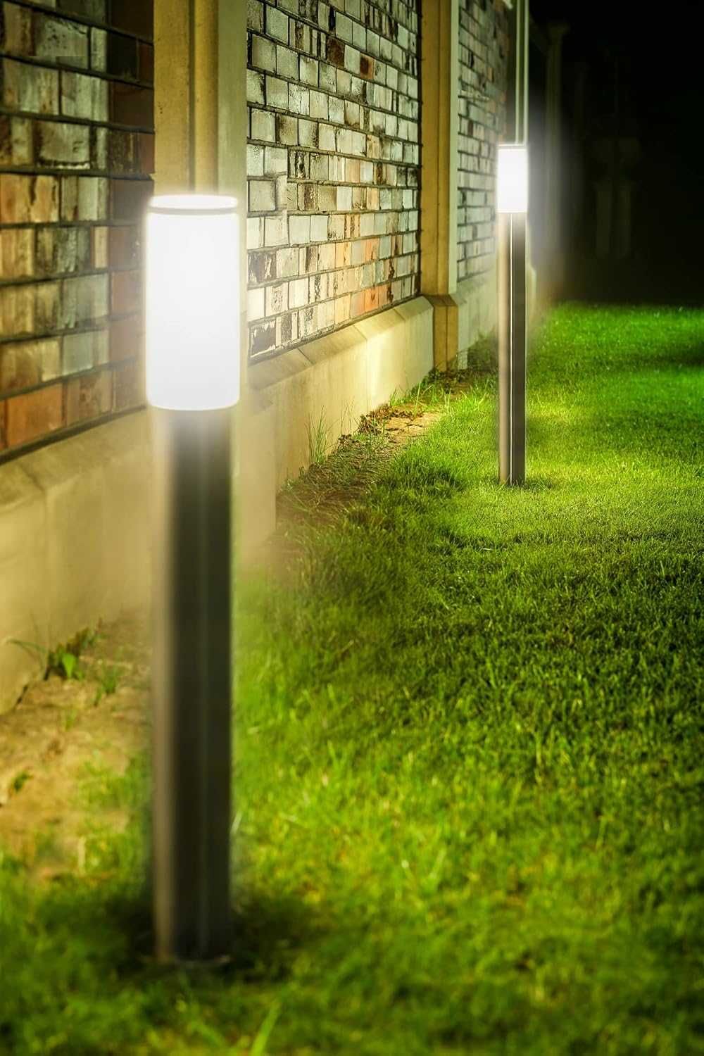 CGC ASTER Zewnętrzna latarnia/lampa słupkowa 100 cm ze stali nierdzewn