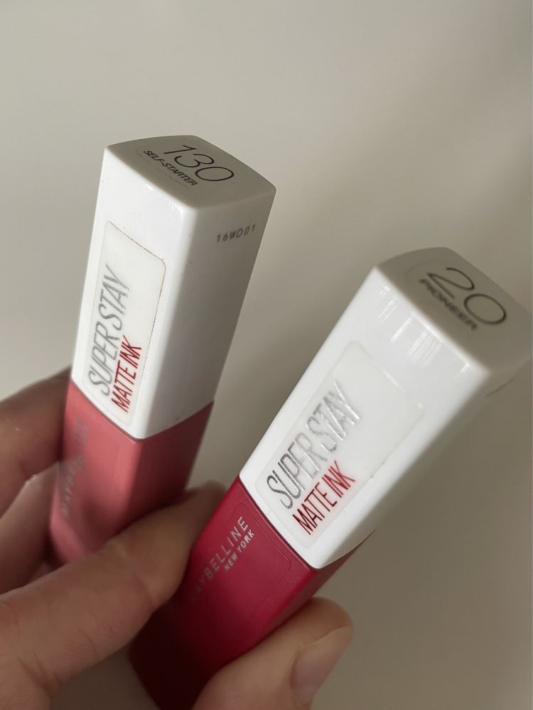 Pomadka w płynie Maybelline Super Stay Matte Ink kolor 20 i 130