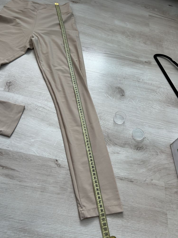Legginsy bezowe elastyczne push up