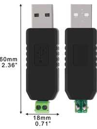 Greluma 2 szt. Adapter konwertera USB na RS485 CH340 Chip 64-bit Odpow