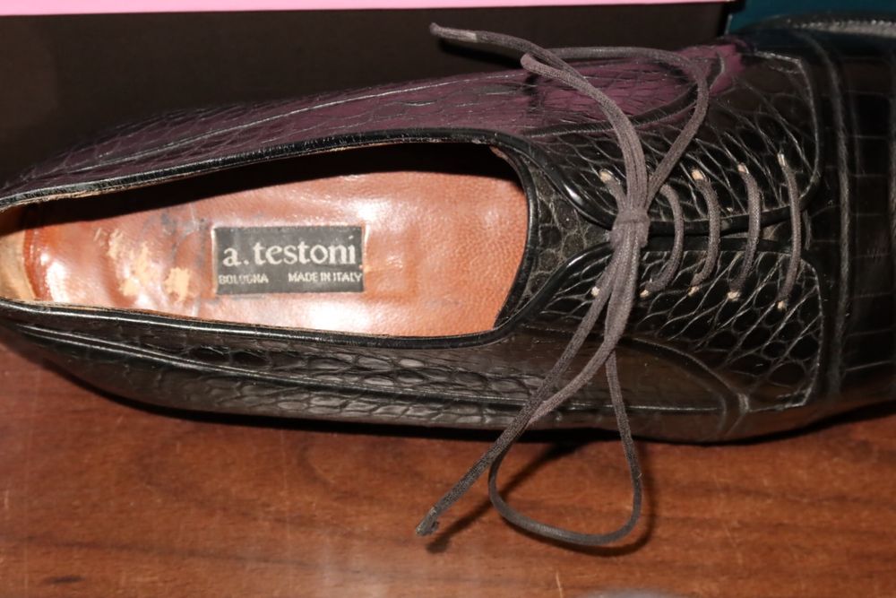Крокодилові Туфлі A. Testoni - Натуральний крокодил • Оригінал