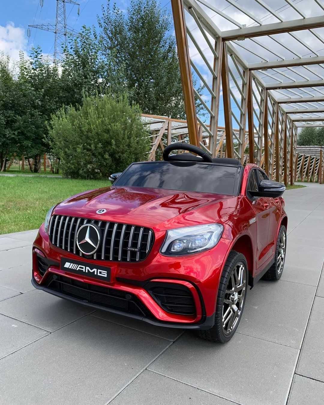 Mercedes GLC czerwony LAKIER 4x45W 12v7ah PILOT mp3 światła