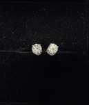 Сережки Tiffany пусеты 750 проба 1.57 грамм, бриллианты 0.48 ct F/VS