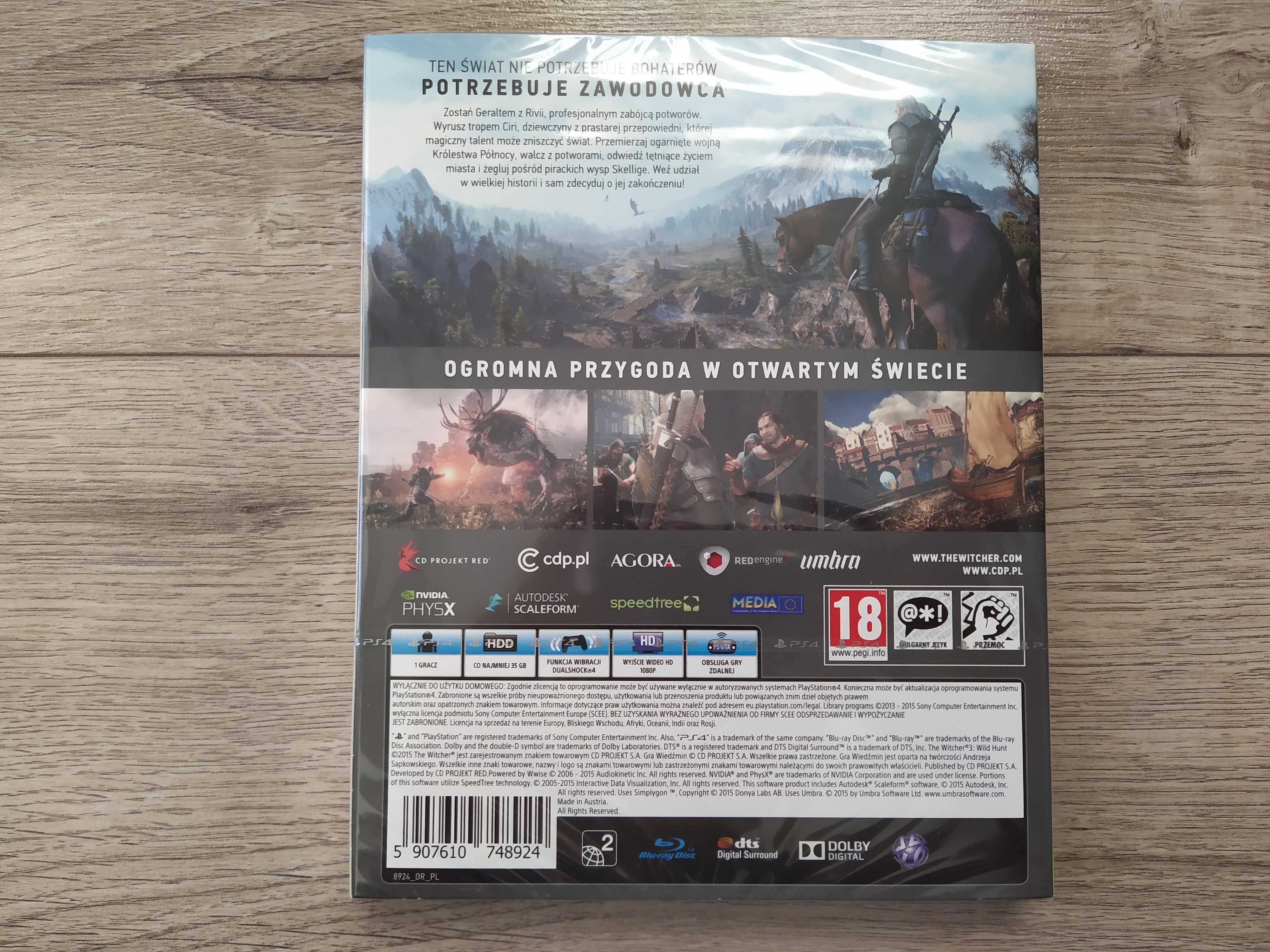 Wiedźmin 3: Dziki Gon Edycja PREMIEROWA [PS4] [PS5] (DUBBING PL)
