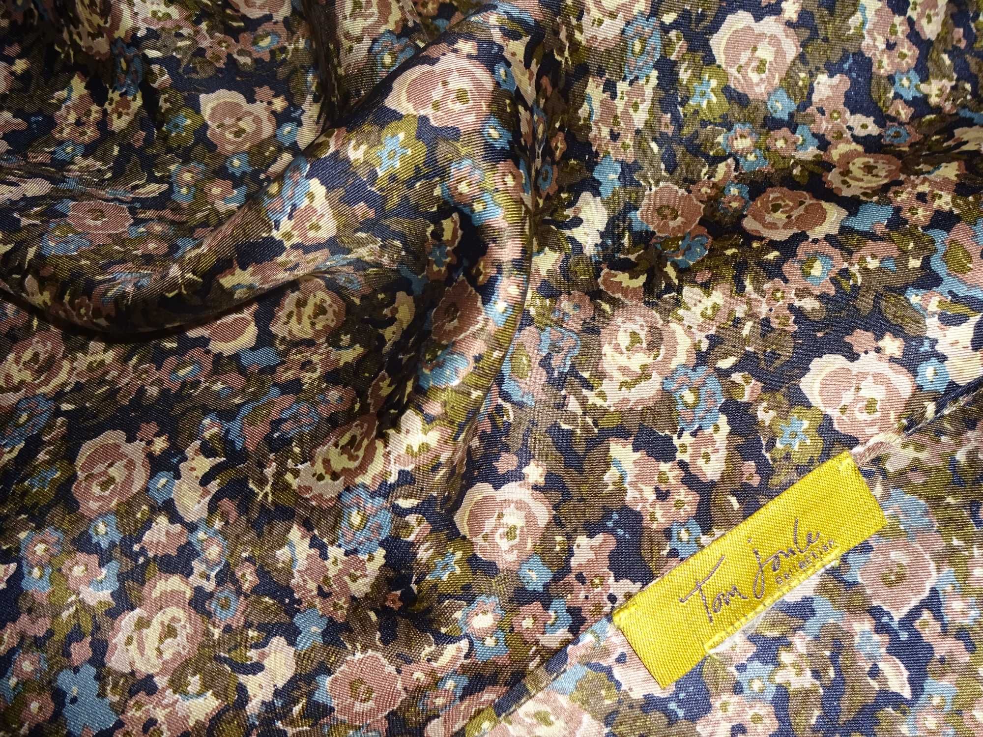 TOM JOULE collection duży jedwabny szal szalik Jedwab kwiaty 185 cm