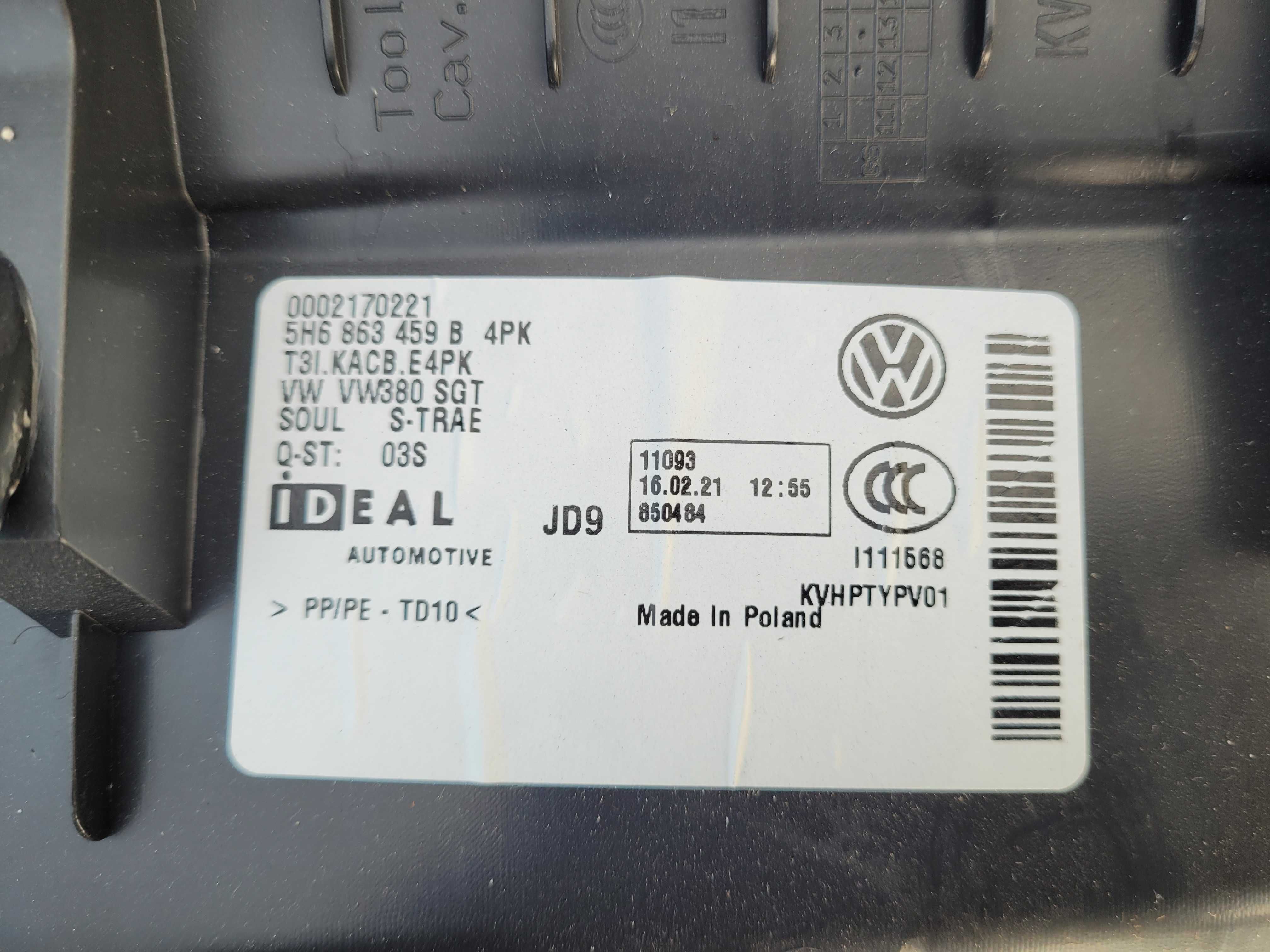 Osłona bagażnika VW Golf VIII NOWA