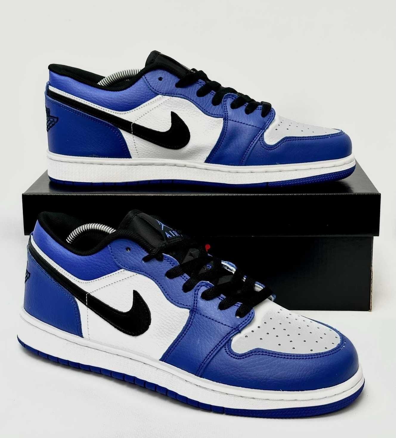 Мужские Кроссовки Найк Air Jordan кожаные Nike синие