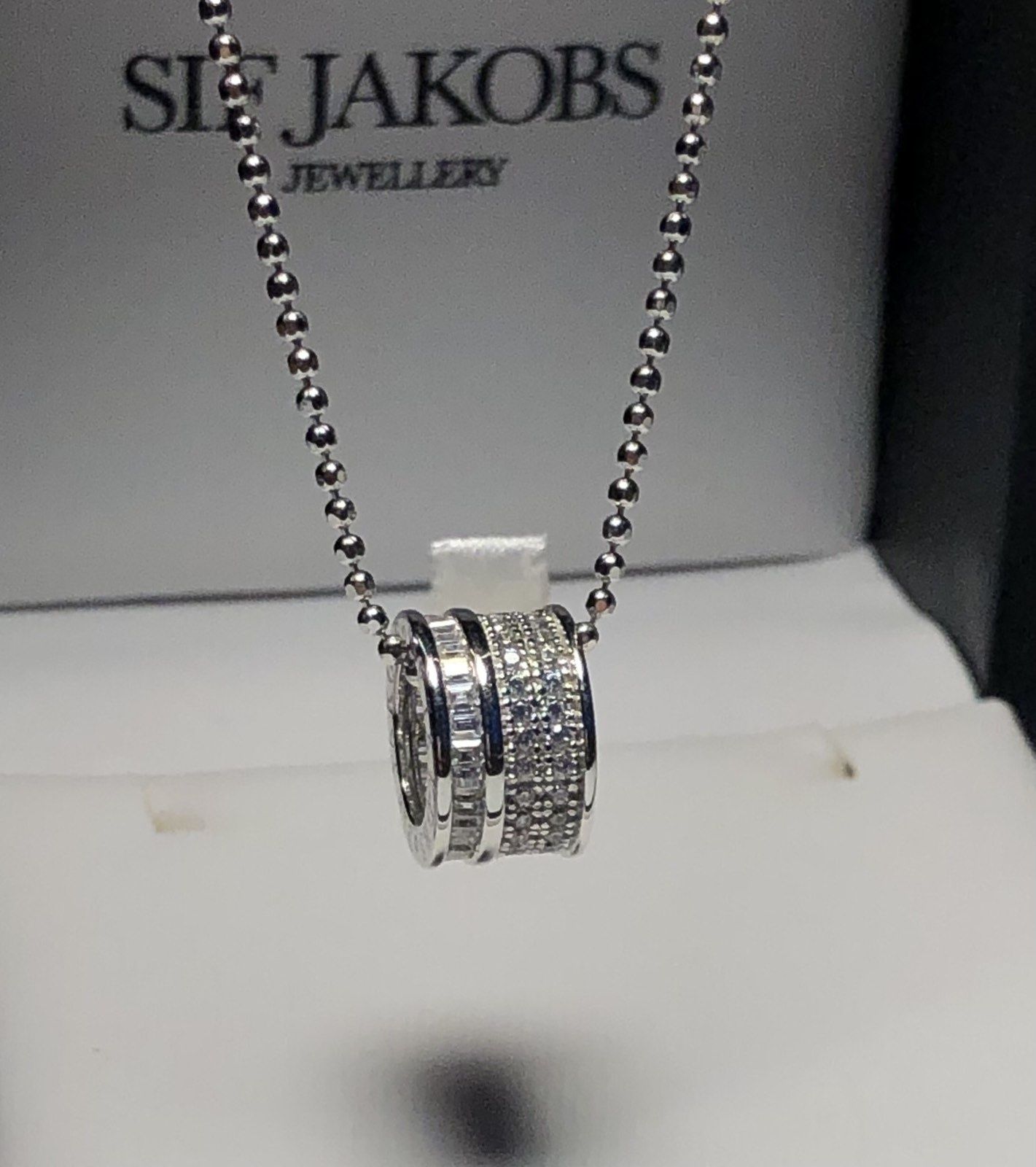 Sif Jakobs Jewellery срібна цепочка з кулоном, цирконій