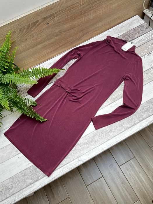 Nowa sukienka, jesień, zima, bordo, rozmiar S