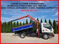 Mitsubishi Canter 3.0  Wywrotka, Kiper + HDS Fassi , 141tys km, Sprowadzony!