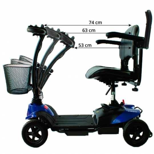 Scooter elétrica, autonomia 10 km. 4 rodas, desmontável, 12V