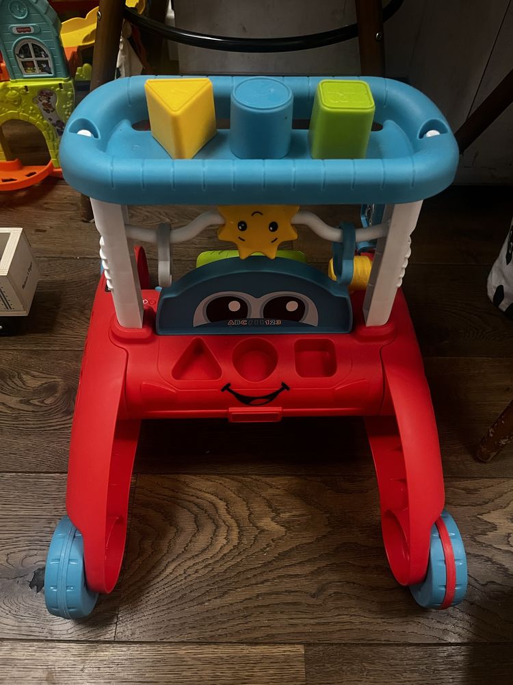 Chodzik samochodzik fisher price interaktywny pchacz z kierownica