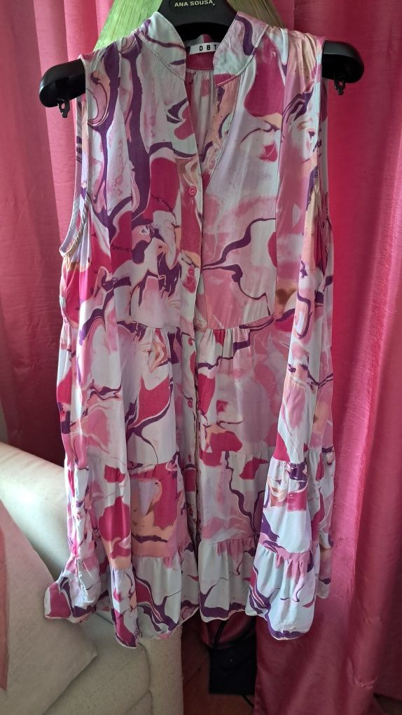 Vestido XL de algodão multicolor em muito bom estado