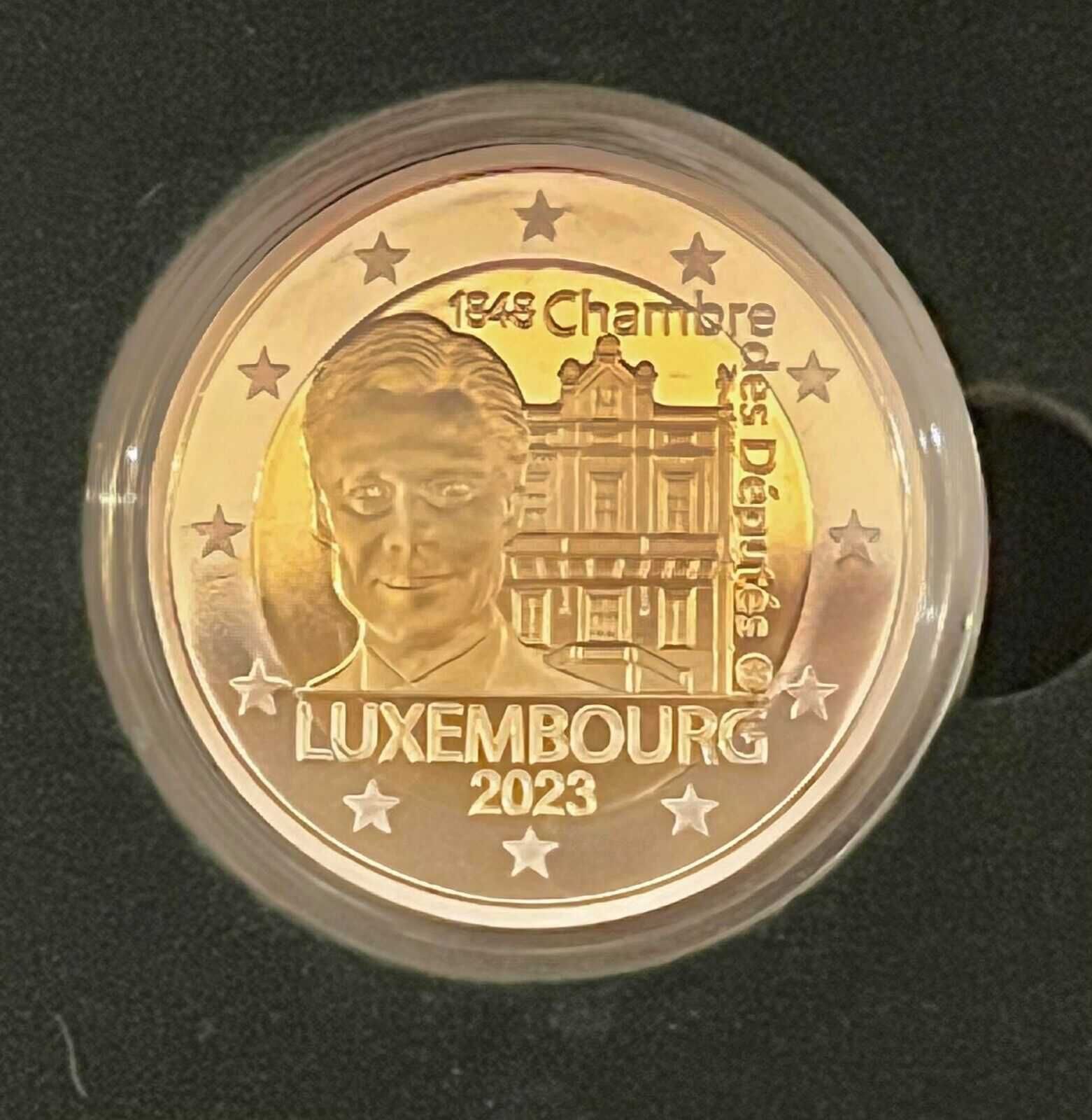 Luxemburgo 2 euros comemorativos Proof dos anos 2022 e 2023