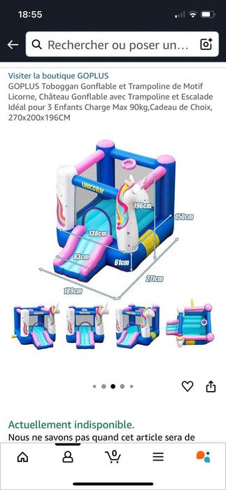 Castelo insuflável com trampolim e escorrega + insuflador elétrico