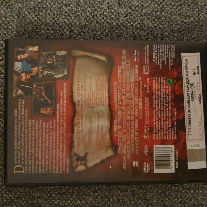 Filme em DVD Os Piratas das Caraíbas, A maldição do Pérola Negra