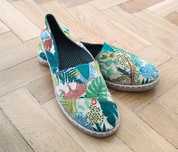Espadryle 38 dżungla liście boho