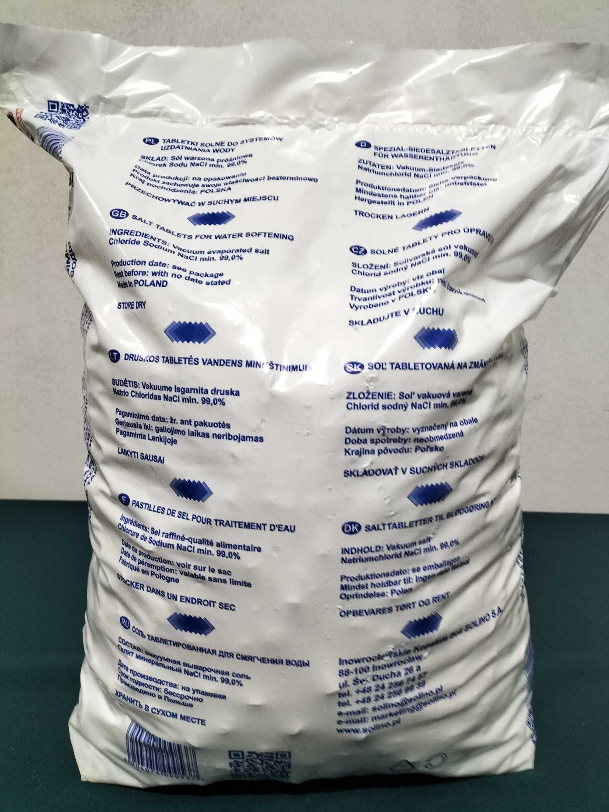 Sól do zmiękczacza 25kg Orlen Tabletki solne Solino