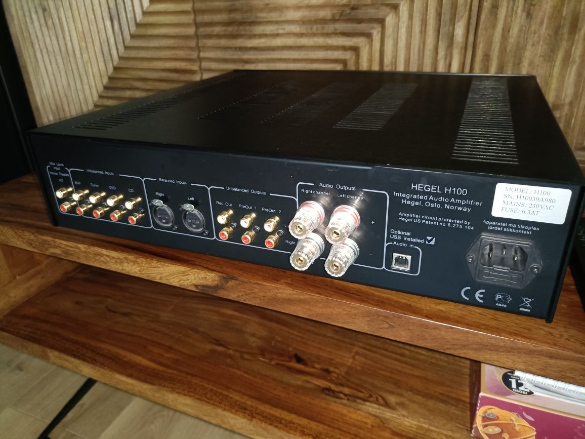 Wzmacniacz Hegel H100 fabryczny komplet