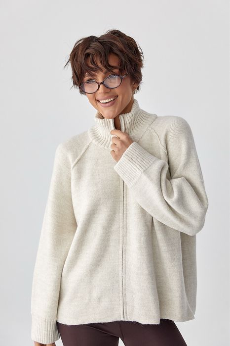 В’язаний кардиган на блискавці з рукавами реглан, кофта на змейке