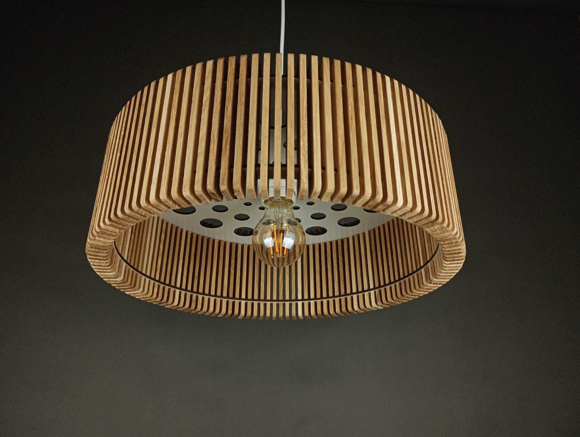 Lampa wisząca,  nowoczesna , lite drewno dębowe