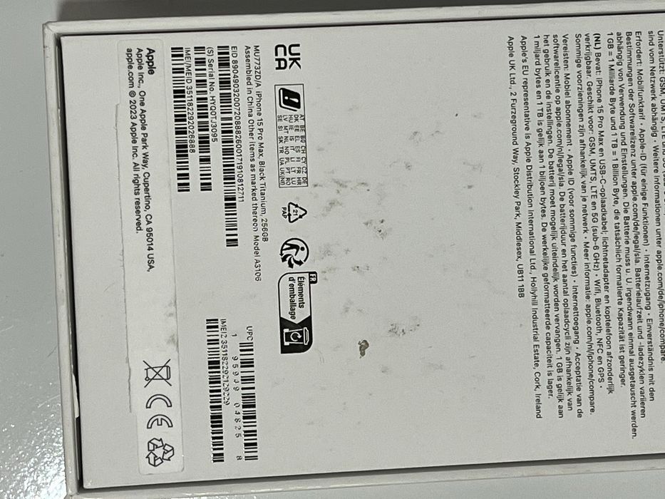 Iphone 15 Pro Max 256GB Preto Titânio Ótimo Estado Original