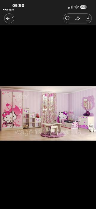 Дитяча кімната hello kitti