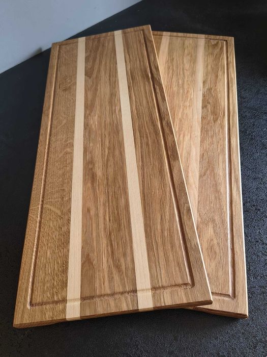 Ręcznie robiona deska do krojenia z drewna dębowego 50×26cm NA PREZENT
