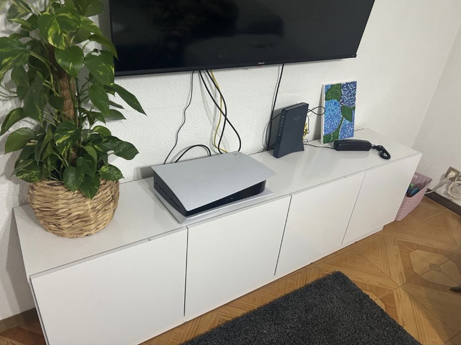 Rack branco slim minimalista