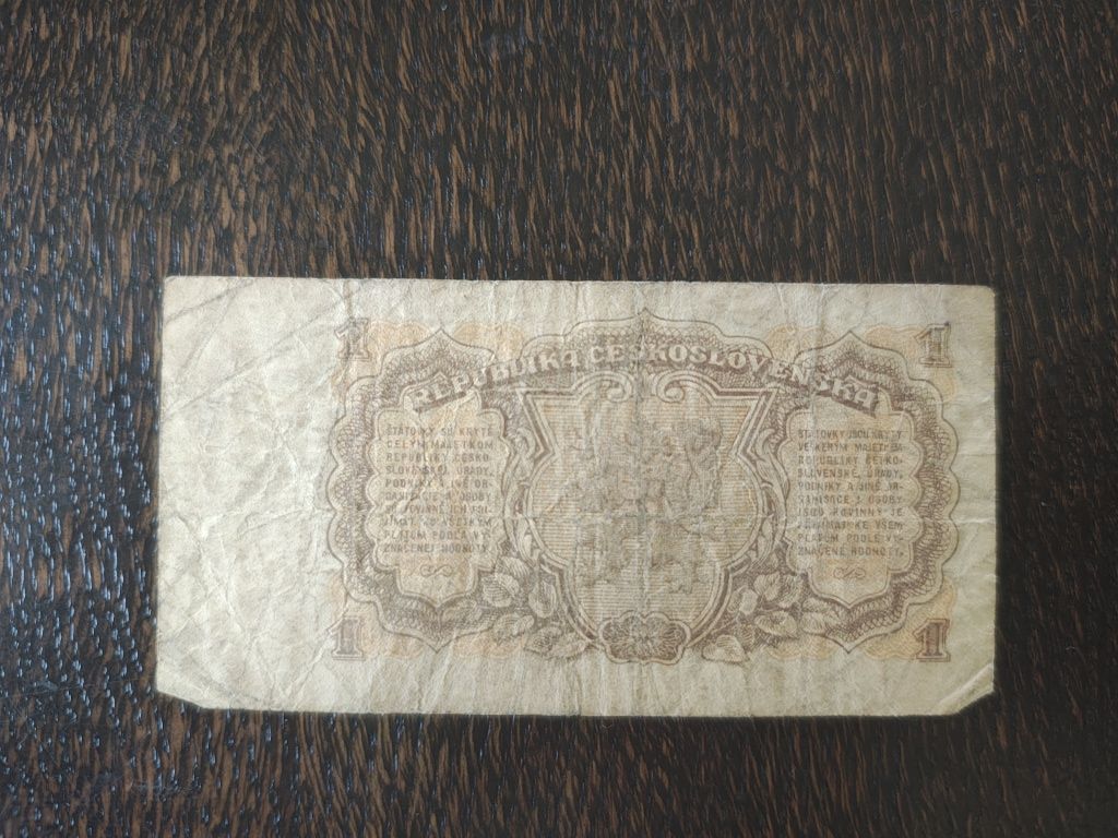 Banknot 1 koron Czechosłowacka 1963 rok