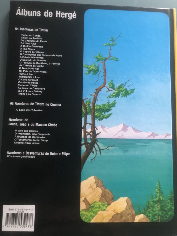 Livro o Tintim e o Lago dos Tubarões
