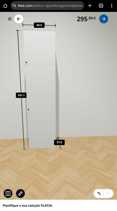 Armário Branco IKEA 60x55x180 cm (metade do preço)