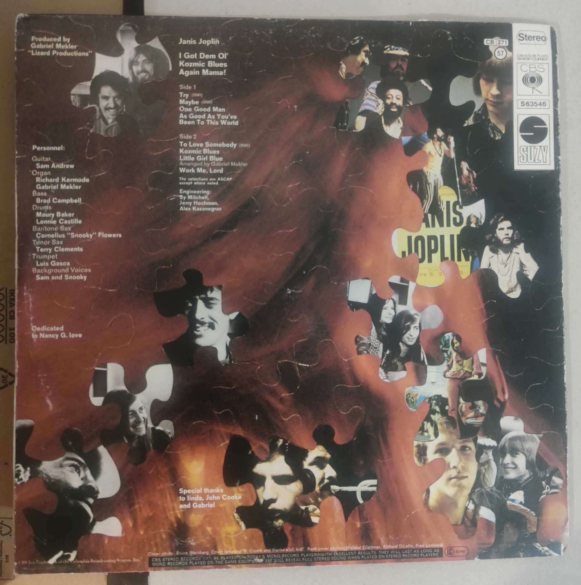 Janis Joplin - Kozmic Blues. LP. VG++. Jugosławia.
