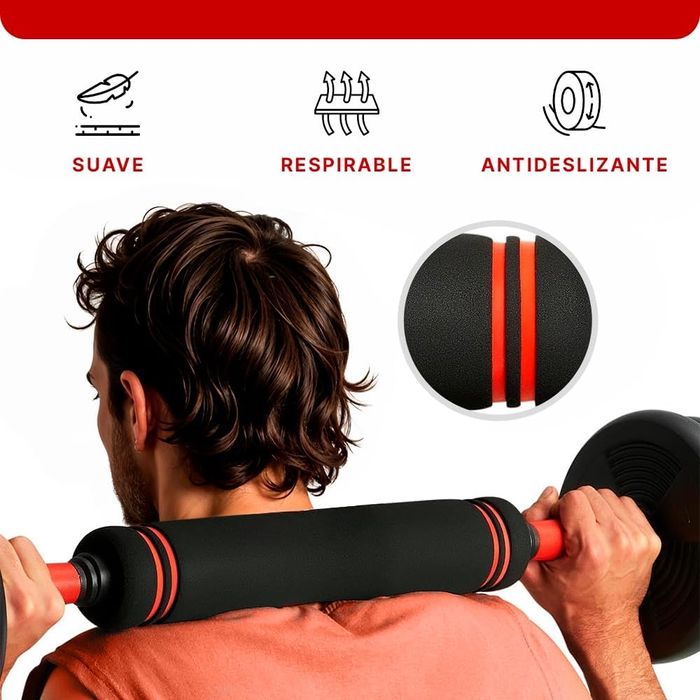 Kit 50kg Halteres Barra kettlebell