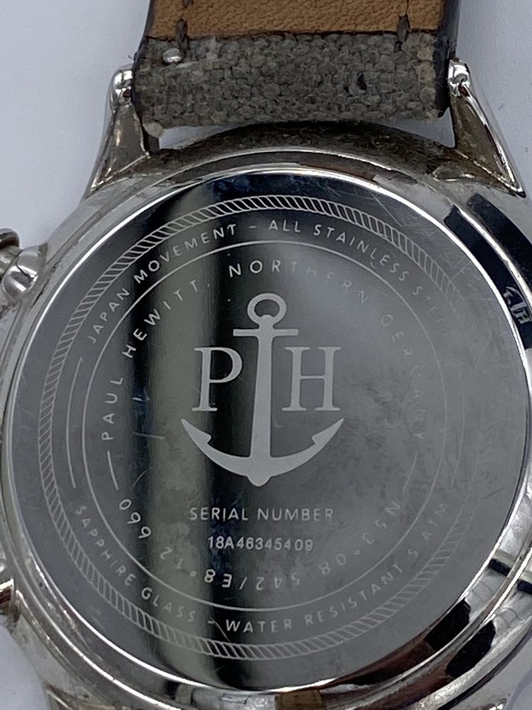 Paul Hewitt Brązowy Klasyczny Zegarek srebrny na Skórzanym pasku