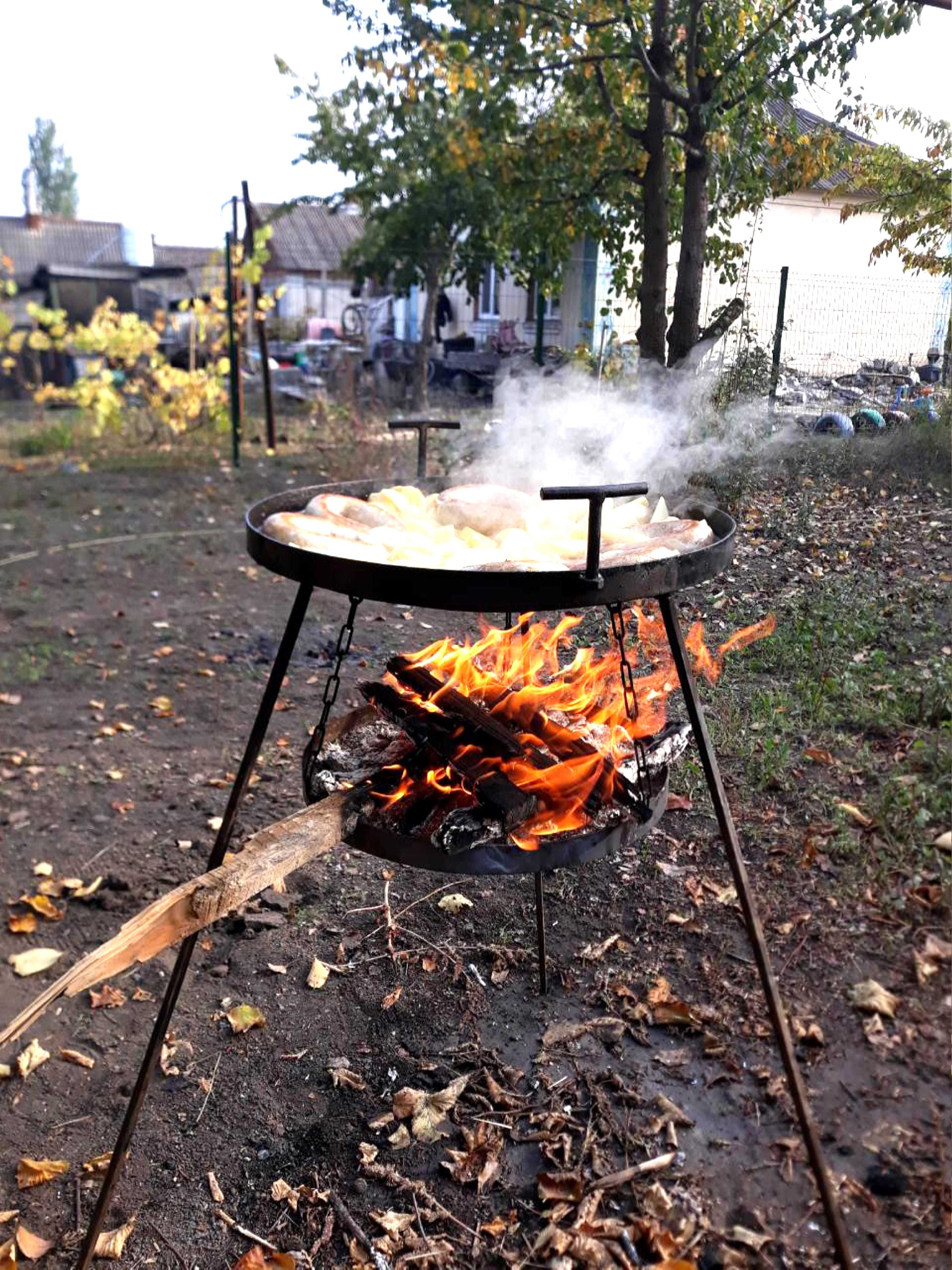 Сковорідка на природу мангал садж сковорода пательня з диска борони