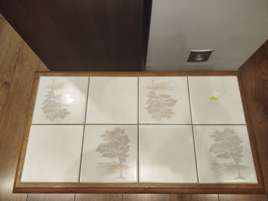 Stół,stolik kawowy blat z płytek Retro,Antyk,PRL ,Vintage,stare meble,