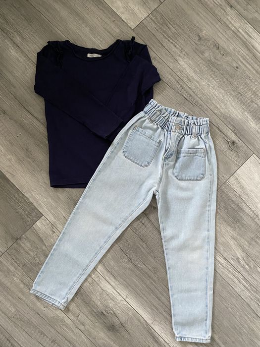 Zestaw ubranek Zara H&M 116 paczka paka jesień Stitch paperbag legi