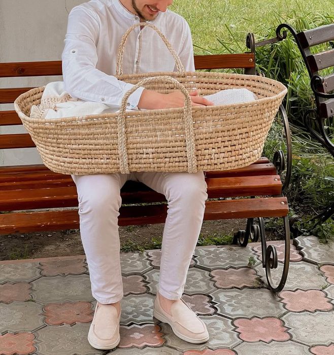 Продам плетену люльку з матрасиком