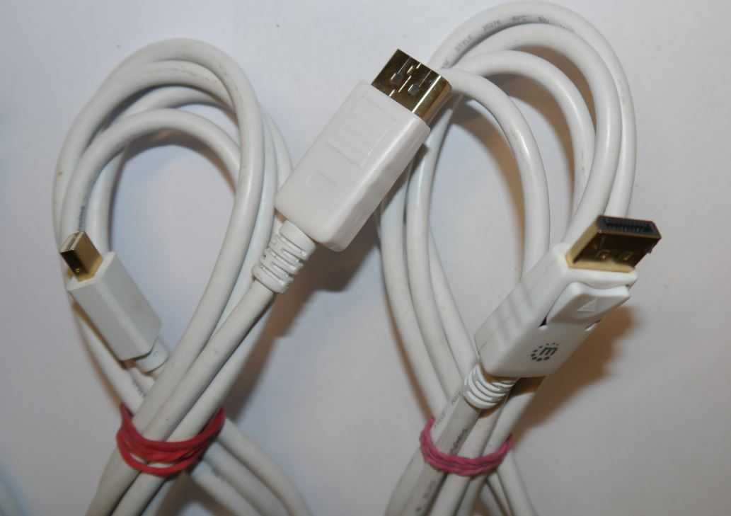 Kabel MiniDisplayport - Displayport  powystawowy, 1.5m-2.0m, biały