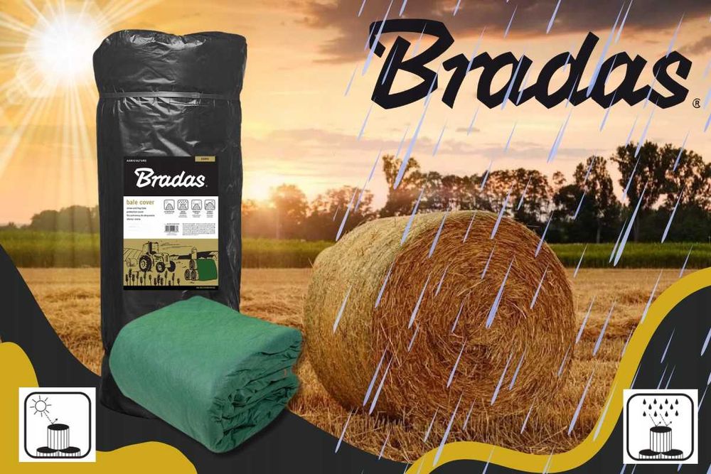 Fliz ochronny do słomy siana 9,8x25m BRADAS 145g MOCNY GRUBY