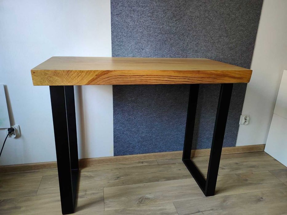 Biurko dębowe  100x50 cm, Blat z jednego kawałka drewna
