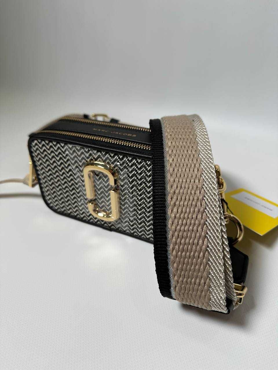 Сумка жіноча Marc Jacobs Snapshot чорно біла