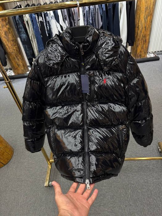 Чоловіча куртка  пуховик  зимовий Polo Ralph Lauren матовий глянцевий