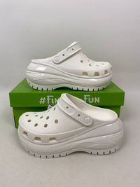 Жіночі сабо Крокс платформа Crocs Classic Mega Crush Moon но