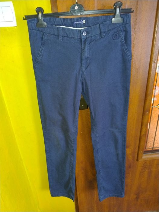 152 granatowe spodnie wizytowe original marines 98% bawełna