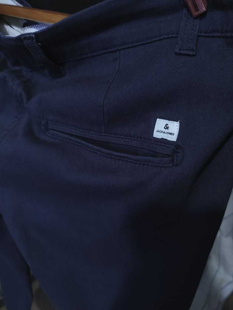 Джинсы (chino Jack&jones Marco slim Дания w36 stretch navy.
